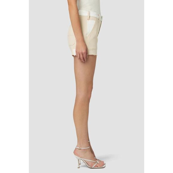 HUDSON Women's Denim Carpenter Short Angora Colorblock Size 32 NWT - Picture 2 of 11